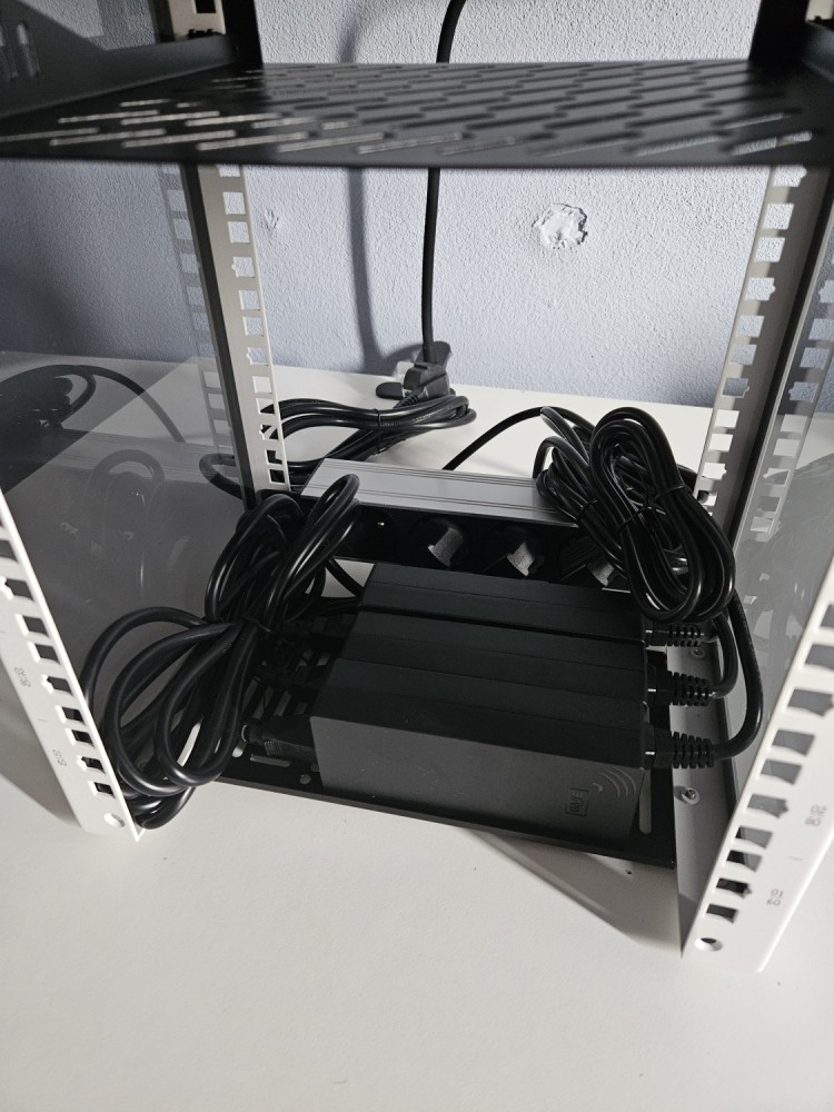 First attempt at fitting the power bricks