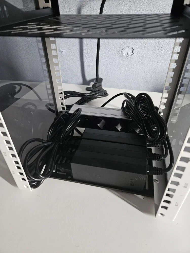 First attempt at fitting the power bricks